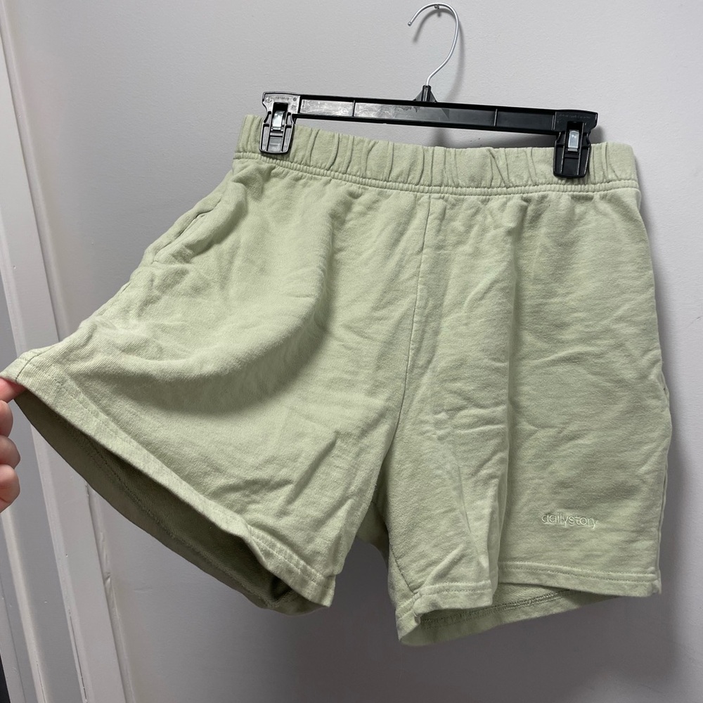 Green slouchy shorts